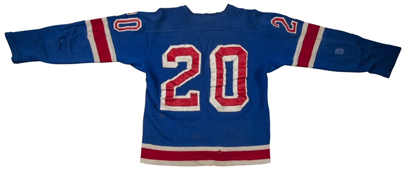 1963-64 Phil Goyette Game Used New York Rangers Blue Wool Jersey (MeiGray)
